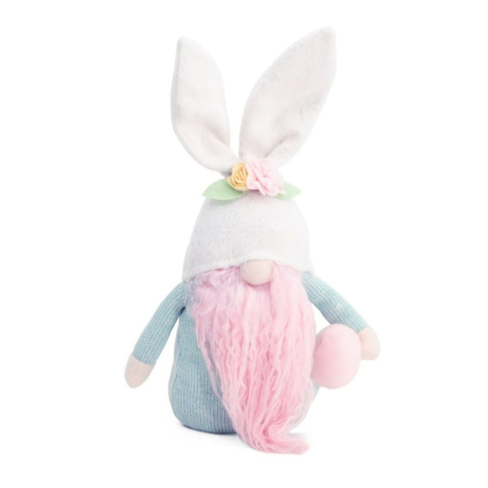 NWT COTTON & CO Easter Decor Bunny Gnome Carrying Egg